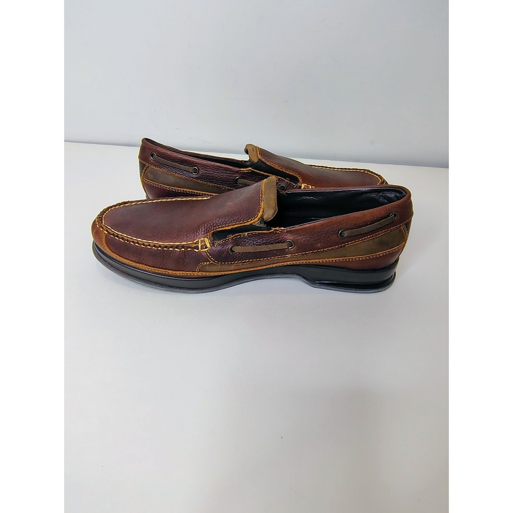 Hitchcock Boat Moccasin Mens Size 13 3E Brown Leather Slip On - Picture 8 of 11